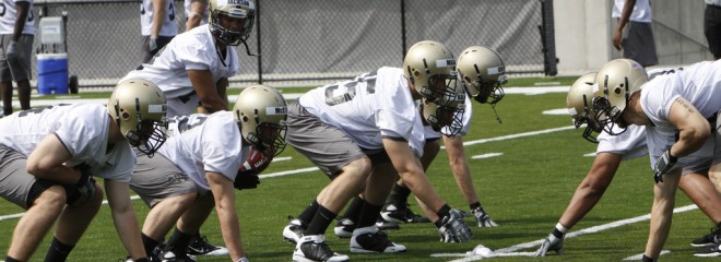 Flexbone offensive line at Army